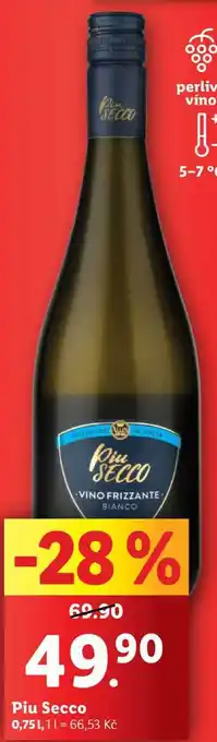 Lidl Piu Secco, 0,75 l nabídka