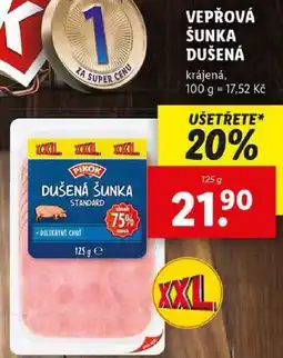 Lidl VEPŘOVÁ ŠUNKA DUŠENÁ, 125 g nabídka