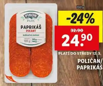 Lidl POLIČAN/PAPRIKÁŠ, 100 g nabídka