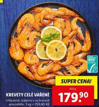 Lidl KREVETY CELÉ VAŘENÉ, 500 g nabídka