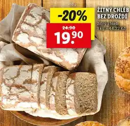 Lidl ŽITNÝ CHLÉB BEZ DROŽDÍ, 450 g nabídka