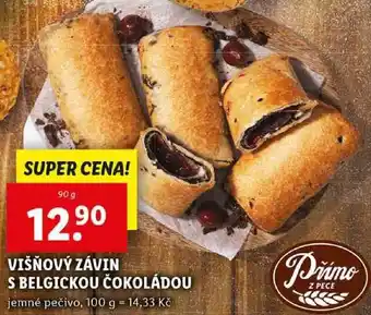 Lidl VIŠŇOVÝ ZÁVIN S BELGICKOU ČOKOLÁDOU, 90 g nabídka