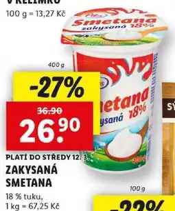 Lidl ZAKYSANÁ SMETANA, 400 g nabídka