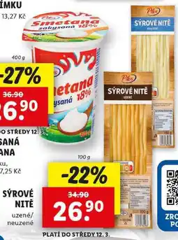 Lidl SÝROVÉ NITĚ, 100 g nabídka