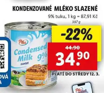 Lidl KONDENZOVANÉ MLÉKO SLAZENÉ, 397 g nabídka