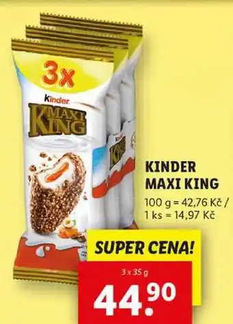 Lidl KINDER MAXI KING, 3x 35 g nabídka