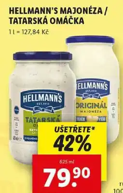 Lidl HELLMANN'S MAJONÉZA/TATARSKÁ OMÁČKA, 625 ml nabídka