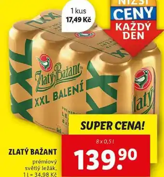 Lidl ZLATÝ BAŽANT, 8x 0,5 l nabídka