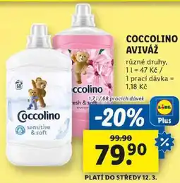 Lidl COCCOLINO AVIVÁŽ, 1,7 l/68 pracích dávek nabídka