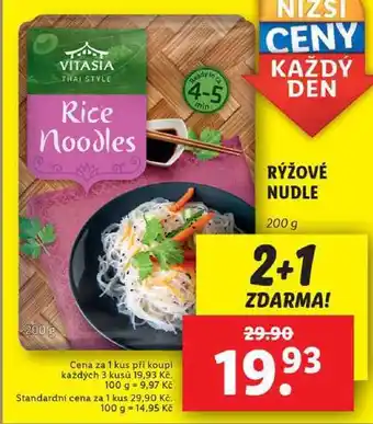 Lidl RÝŽOVÉ NUDLE, 200 g nabídka