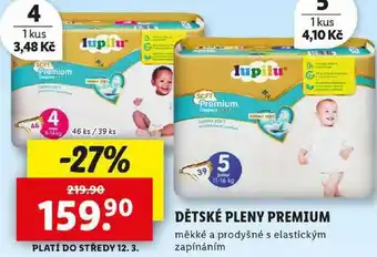 Lidl DĚTSKÉ PLENY PREMIUM, 46 ks/39 ks nabídka