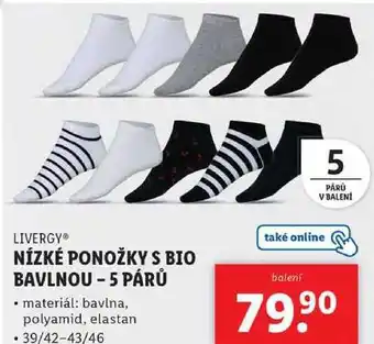 Lidl NÍZKÉ PONOŽKY S BIO BAVLNOU - 5 PÁRŮ nabídka