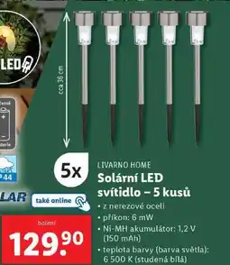 Lidl Solární LED svítidlo - 5 kusů nabídka