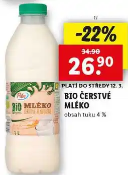 Lidl BIO ČERSTVÉ MLÉKO, 1 l nabídka