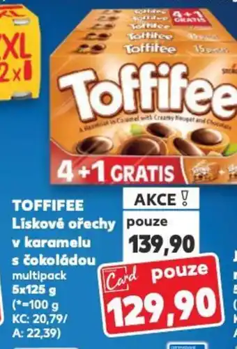 Kaufland TOFFIFEE Lískové ořechy v karamelu s čokoládou nabídka