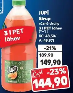 Kaufland JUPI Sirup nabídka