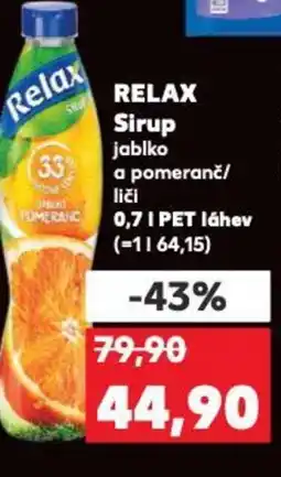 Kaufland RELAX Sirup nabídka