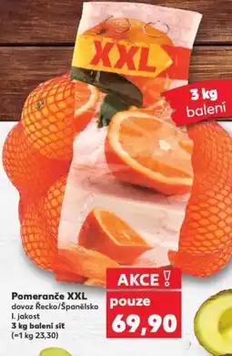 Kaufland Pomeranče XXL nabídka