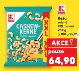 Kaufland Kešu solené XXL balení nabídka