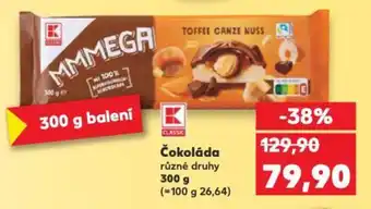 Kaufland Čokoláda různé druhy nabídka