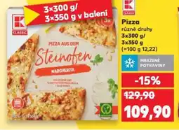 Kaufland Pizza různé druhy nabídka