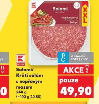 Kaufland Krůtí salám s vepřovým masem nabídka