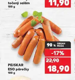 Kaufland Eso párečky nabídka