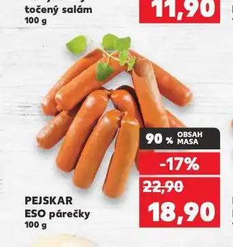 Kaufland Eso párečky nabídka