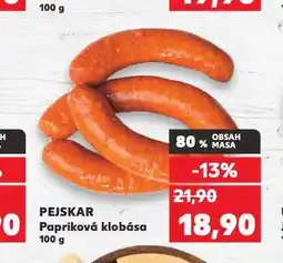 Kaufland Papriková klobása nabídka