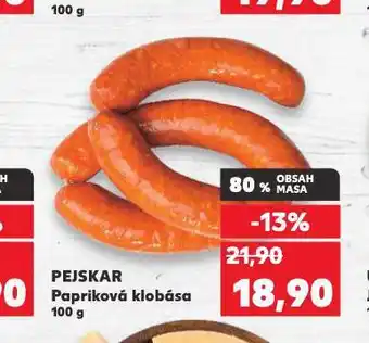 Kaufland Papriková klobása nabídka