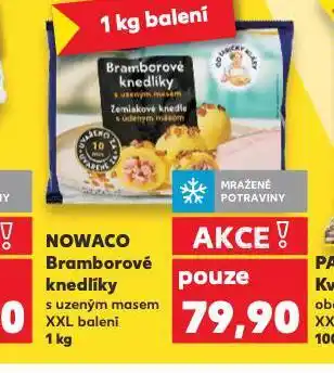 Kaufland Nowaco bramborový knedlík s uzeným masem nabídka