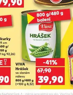 Kaufland Viva hrášek nabídka