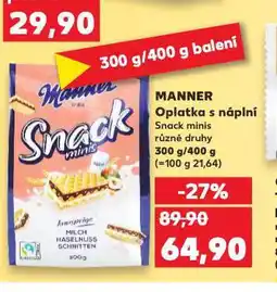 Kaufland Manner oplatky nabídka