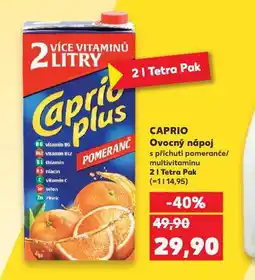 Kaufland Caprio ovocný nápoj nabídka