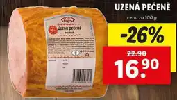 Lidl UZENÁ PEČENĚ, cena za 100 g nabídka