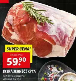 Lidl IRSKÁ JEHNĚČÍ KÝTA, cena za 100 g nabídka