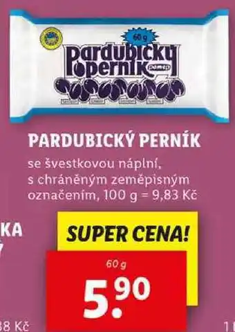 Lidl PARDUBICKÝ PERNÍK, 60 g nabídka