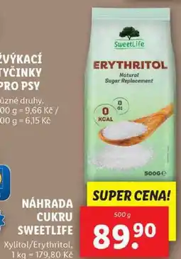 Lidl NÁHRADA CUKRU SWEETLIFE, 500 g nabídka