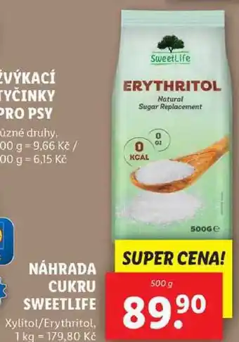 Lidl NÁHRADA CUKRU SWEETLIFE, 500 g nabídka