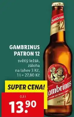 Lidl GAMBRINUS PATRON 12,0 ,5 l nabídka