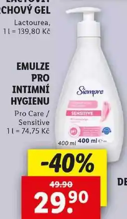 Lidl EMULZE PRO INTIMNÍ HYGIENU, 400 ml nabídka