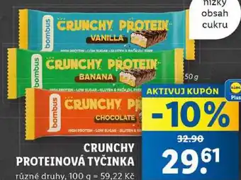 Lidl CRUNCHY PROTEINOVÁ TYČINKA, 50 g nabídka