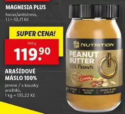 Lidl ARAŠÍDOVÉ MÁSLO 100%, 900 g nabídka