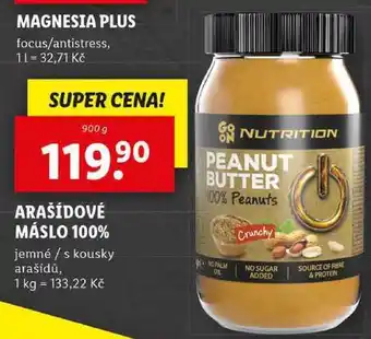 Lidl ARAŠÍDOVÉ MÁSLO 100%, 900 g nabídka