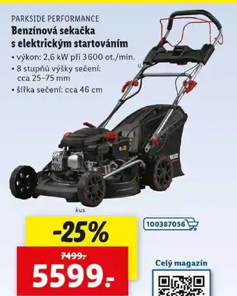 Lidl Benzínová sekačka s elektrickým startováním nabídka