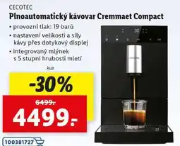 Lidl Plnoautomatický kávovar Cremmaet Compact nabídka