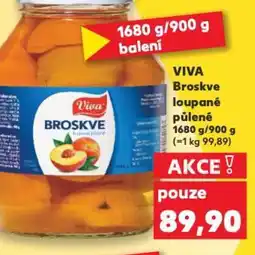 Kaufland VIVA Broskve loupané půlené nabídka