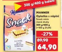 Kaufland MANNER Oplatka s náplní nabídka