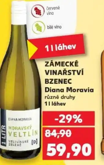 Kaufland ZÁMECKÉ VINAŘSTVÍ BZENEC Diana Moravia nabídka