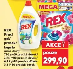 Kaufland REX Praci gel/ prášek/ kapsle nabídka